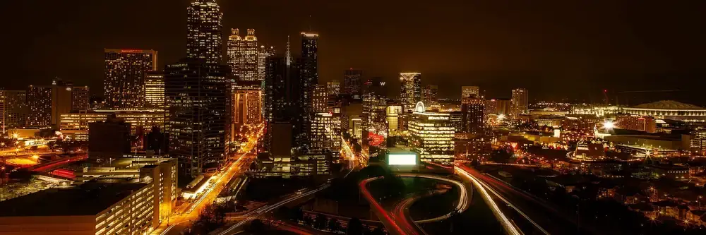 Atlanta skyline at night