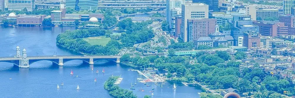 Charles River and sailboats in Boston