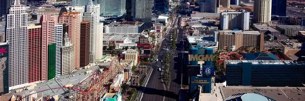 Aerial view of the Las Vegas Strip