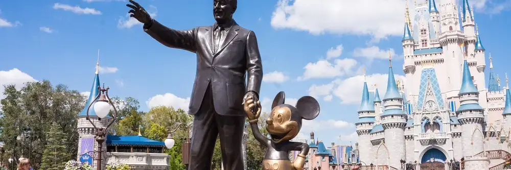 Castle and Partners statue at an Orlando theme park