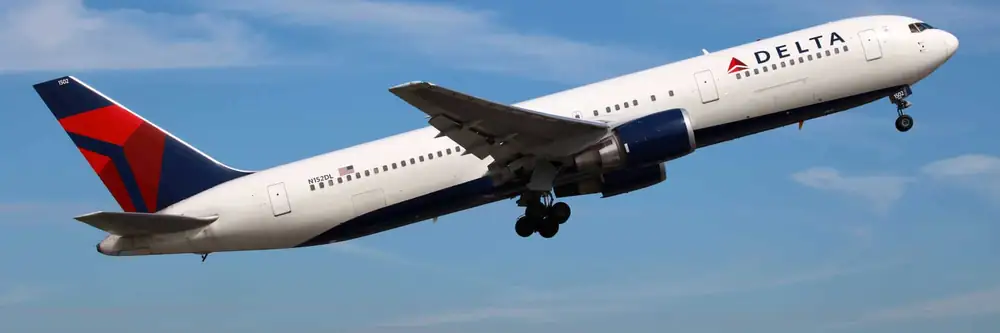 Delta Air Lines jet taking off