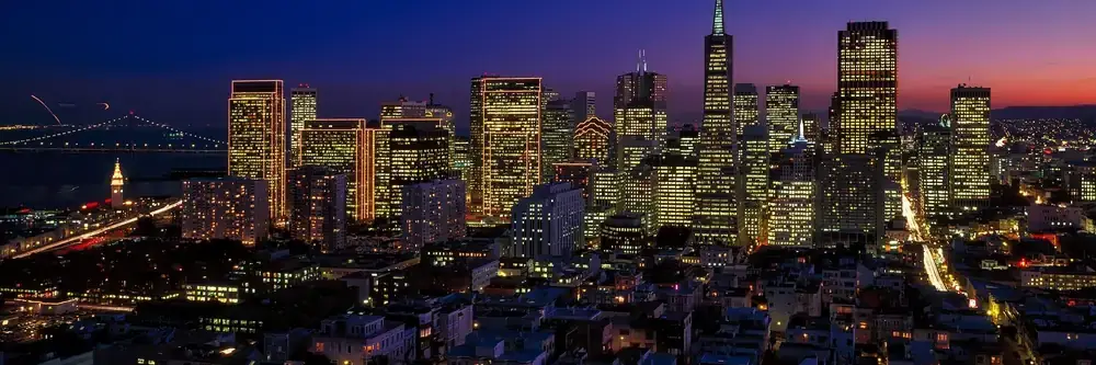 San Francisco skyline at dusk